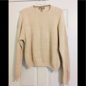 NWOT Caribbean Joe Mens Beige Crew Neck Sweater XL